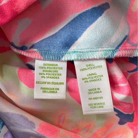 Lilly Pulitzer Donna Romper Dress in Beautiful Beach (Pink/Blue), size 4 - Picture 10 of 13